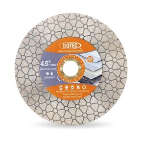 BGTEC Diamond Saw Blade Tile Blade - 4.5"/115mm Cut-Off Wheel for Ceramic Tile, Porcelain Tile, Marble, Artificial Stone, Sector Double-Sided