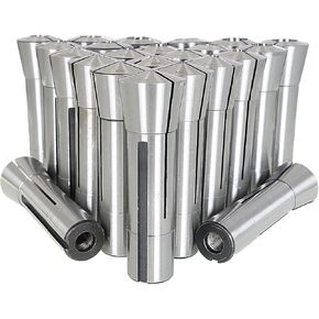 findmall 23Pcs R8 Collet Set 1/16 inch - 3/4 inch Mill Collets Set Steel Mill Chuck Holder Fit for Mill Machine