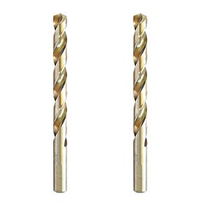 MAXTOOL 15/32" 2pcs Identical Jobber Length Drills HSS M2 Twist Drill Bits Fully Ground Bright 3-Flat Straight Shank Drills; JBF02W13R30P2