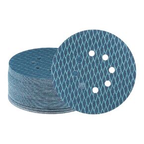 50pcs Diamond Shape Sanding Discs 6 Inch 180 Grit Hook and Loop 8 Holes Woodworking Automotive Finishing Discs Sandpaper Pads for Random Disc Sander Orbital Sander