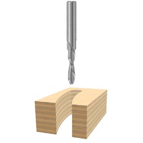 BOSCH 85901M 3/16 In. x 3/4 In. Solid Carbide 2-Flute Downcut Spiral Bit