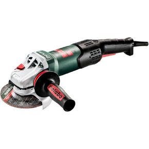 Metabo 5-Inch Angle Grinder, 10,000 RPM, 14.6 Amp with Electronics, Paddle Switch, Rat Tail, Made in Germany, WE 17-125 Quick RT, 601086420, Green
