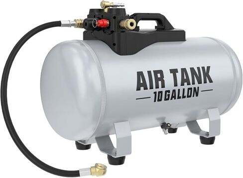 Portable Air Tank 10 Gallon Capacity with 27" Hose and Pressure Gauge,1/4" NPT Couplings in Saudi Arabia