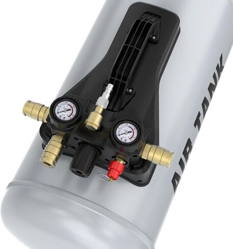 Portable Air Tank 10 Gallon Capacity with 27" Hose and Pressure Gauge,1/4" NPT Couplings in Saudi Arabia