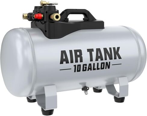Portable Air Tank 10 Gallon Capacity with 27" Hose and Pressure Gauge,1/4" NPT Couplings in Saudi Arabia