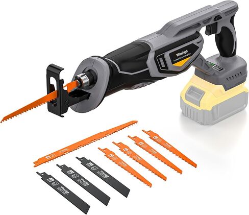Cordless Reciprocating Saw For Dewalt 20V Battery, Brushless Reciprocating Saw, 3300RPM 28mm Reciprocating Stroke, 8 Saw Tool-Free Blade Change For Steel Bars Wood Metal Plastic Cutting (Tool Only) in Saudi Arabia