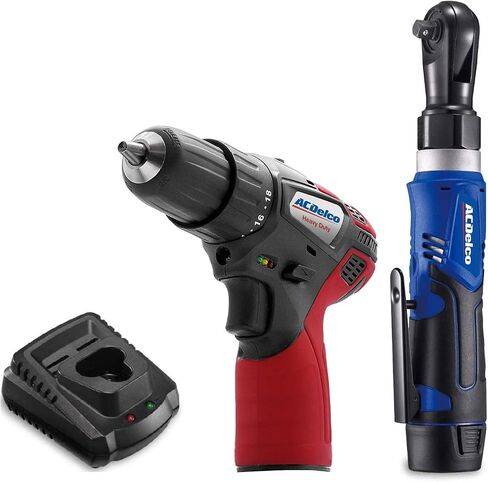 ACDelco ARW1209-K16 G12 Series 12V Li-ion Cordless 3/8" Rachet Wrench & Compact Drill Driver Combo Tool Kit in Saudi Arabia