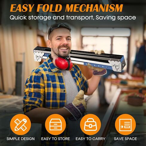 Adjustable Height Sawhorse 2 Pack, Folding Portable Saw Horses with 30-34 inch Adjustable Legs, Heavy Duty Steel Pro Bench Saw Horse for Woodworking, Carpenters, Contractors, Fully Assembled (blue) in Saudi Arabia