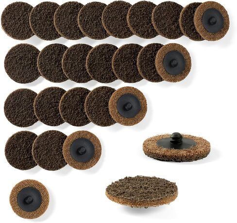 46PCS Roll Lock Disc 2 Inch Quick Change Sanding Discs with 1PCS 1/4" Holder Surface Conditioning Discs Die Grinder Accessories for Grind Rust Polishing Paint Removal in Saudi Arabia