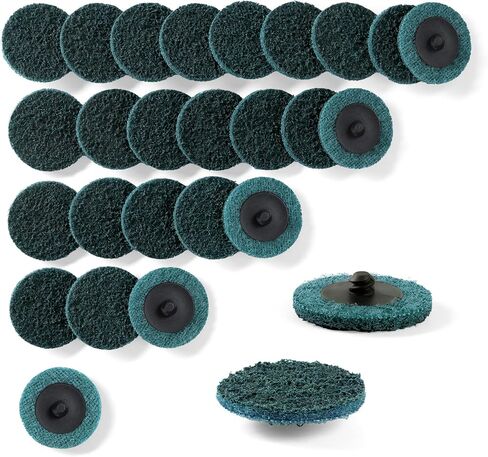 46PCS Roll Lock Disc 2 Inch Quick Change Sanding Discs with 1PCS 1/4" Holder Surface Conditioning Discs Die Grinder Accessories for Grind Rust Polishing Paint Removal in Saudi Arabia