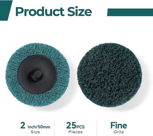 46PCS Roll Lock Disc 2 Inch Quick Change Sanding Discs with 1PCS 1/4" Holder Surface Conditioning Discs Die Grinder Accessories for Grind Rust Polishing Paint Removal in Saudi Arabia