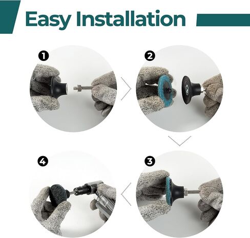46PCS Roll Lock Disc 2 Inch Quick Change Sanding Discs with 1PCS 1/4" Holder Surface Conditioning Discs Die Grinder Accessories for Grind Rust Polishing Paint Removal in Saudi Arabia