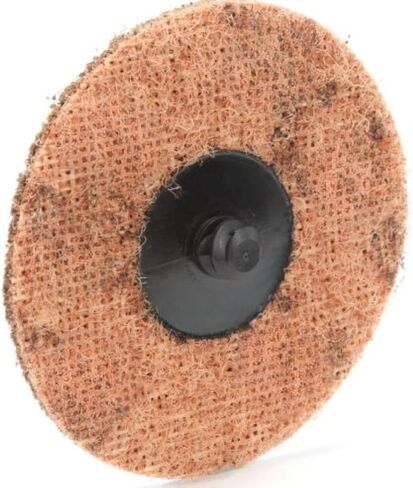 3" Quick Change Non-Woven Nylon Surface Conditioning Discs for Deburring Sanding Blending Polishing Paint Removal with Male R-Type Backing, Use with Die Grinder - Brown- (Coarse) - (25 Pack) in Saudi Arabia