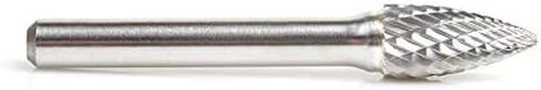 Amana Tool - BURS-190 Solid Carbide Pointed Tree Shape 1/8 Dia x 3/8 x 1/8 Shank Double Cu in Saudi Arabia