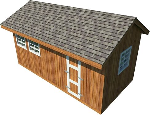خطط سقيفة تخزين الحديقة DIY - تصميم سقف الجملون 10 × 20 بوصة - منزل المرافق في الفناء الخلفي، 10x10gs1 in Saudi Arabia