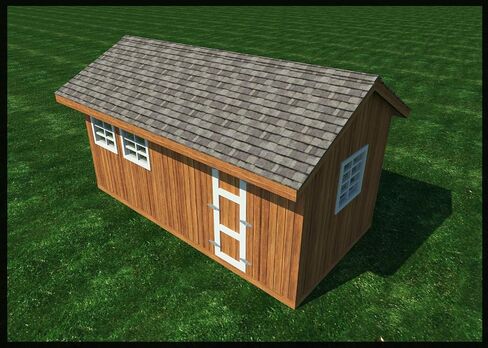 خطط سقيفة تخزين الحديقة DIY - تصميم سقف الجملون 10 × 20 بوصة - منزل المرافق في الفناء الخلفي، 10x10gs1 in Saudi Arabia