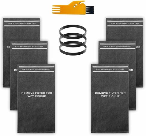 6 أكياس فلتر من قماش الغبار (موديل 9-38737) تعمل مع فلاتر مكنسة كهربائية من متجر بسعة 2 إلى 2.5 جالون ومكنسة كهربائية على شكل دلو باورهيد، تتضمن 6 أكياس مكنسة من متجر الحرفيين، و3 أشرطة تثبيت، وفرشاة واحدة in Kuwait