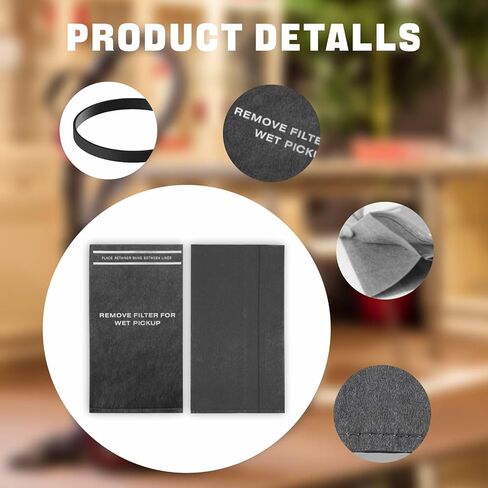 6 أكياس فلتر من قماش الغبار (موديل 9-38737) تعمل مع فلاتر مكنسة كهربائية من متجر بسعة 2 إلى 2.5 جالون ومكنسة كهربائية على شكل دلو باورهيد، تتضمن 6 أكياس مكنسة من متجر الحرفيين، و3 أشرطة تثبيت، وفرشاة واحدة in Kuwait