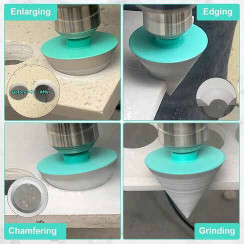 Diamond Core Drill Bits - 25/35mm and Diamond Chamfer Bits 50mm Finger Milling Bits 20mm with 5/8"-11 Thread Tile Hole Saw Cutter Dry Drilling Milling Grinding for Porcelain Ceramic Tile in Saudi Arabia
