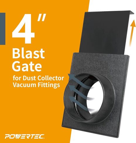 POWERTEC 70108-P6V بوابة انفجار 4 بوصة لمجمع الغبار وتجهيزات جمع الغبار - 6PK in Saudi Arabia