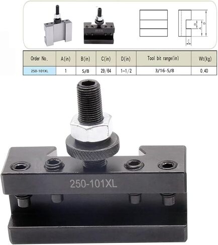 8Pcs AXA Wedge Type Quick Change Tool Post 250-111 Set Lathe Holder Plus 1 extra 250-101XL and 1 extra 250-102XL For Lathe Swing 6"-12" Steel Material in Saudi Arabia