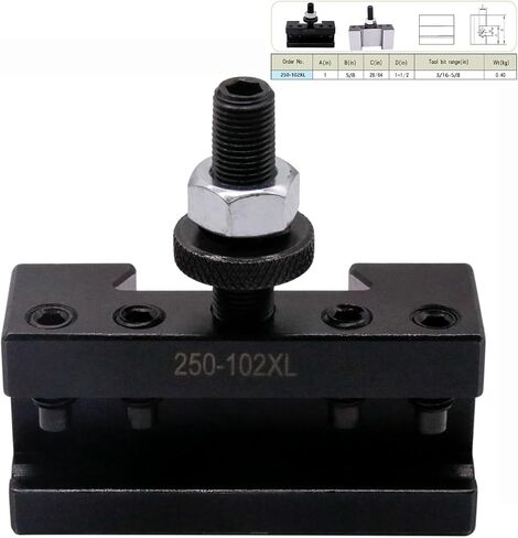 8Pcs AXA Wedge Type Quick Change Tool Post 250-111 Set Lathe Holder Plus 1 extra 250-101XL and 1 extra 250-102XL For Lathe Swing 6"-12" Steel Material in Saudi Arabia