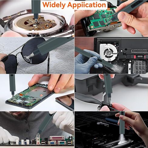 مجموعة مفكات كهربائية صغيرة - 82 في 1 مفكات كهربائية دقيقة ومثقاب، مع 64 قطعة مغناطيسية، بطارية قابلة لإعادة الشحن، مفك عزم دوران الطاقة مع أضواء LED لساعة كاميرا الهاتف in Kuwait