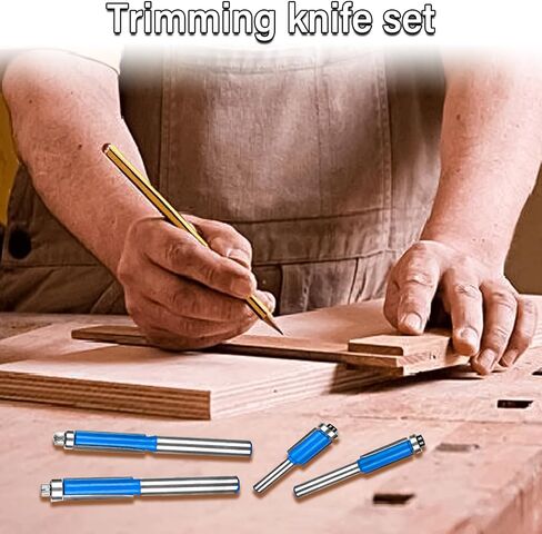 لقم توجيه ذو حواف متساطحة محمل علوي مع لقم توجيه CarbideTrim 1/4 بوصة، 5/16 بوصة، 3/8 بوصة، 1/2 بوصة in Kuwait
