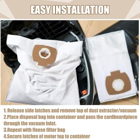 5 Pcs Vacuum Cleaner Bags Compatible with Makita L P-72899 VC4710 VC3012L Filter Bags for VC2010L Replacement Vacuum Filter Bags in Saudi Arabia