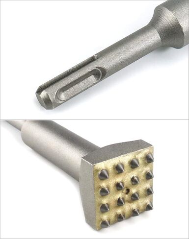 QWORK 5 11/16" x 1 1/4" 16-Point Concrete Repair Patch Preparation Bushing Tool with SDS-Compatible, Square Head Concrete Roughness Removal Bit for Rotary Hammer - 2 Pack in Saudi Arabia
