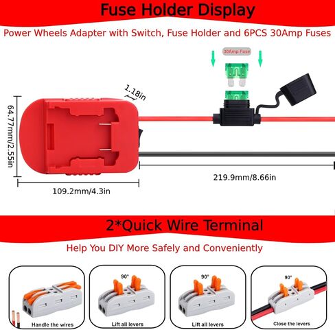 عبوتان من محول عجلة الطاقة متوافق مع محول بطارية Milwaukee M18 18V مع الصمامات ومحطات الأسلاك موصل محول الطاقة لألعاب السيارات RC DIY والروبوتات وشاحنة Rc in Kuwait