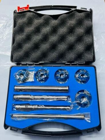 Omex 5 Pcs Carbide Tipped Cutter Set Small Engines Valve Seat Face Cutters 45, 70 (20 Bore Degree) + 1 Arbor Rod + 2 Guides + 1 Handle Fitted in Plastic Box in Saudi Arabia