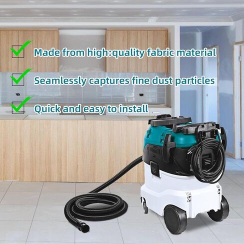 8 عبوات من أكياس فلتر الصوف W107418353 لمستخرج الغبار الرطب/الجاف من ماكيتا/طراز المكنسة الكهربائية VC4210L، أكياس بديلة ذات سعة كبيرة للاستعمال مرة واحدة in Kuwait