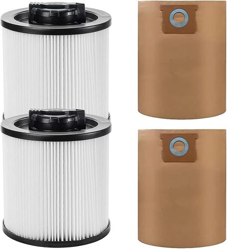 MZY LLC DXVC4003 HEPA Cartridge Filter Replacement for DEWALT 4 Gallon DXV04T, DXV05P, DXV05S, DXV08S, DXV06G Wet/Dry Vacuum Cleaners, 2 Pack in Saudi Arabia