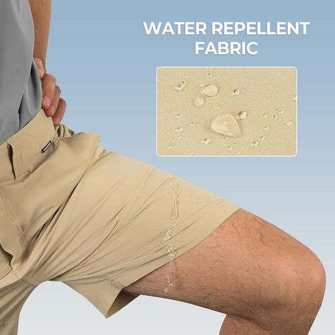 KastKing Cool Caster Men's Fishing Shorts, UPF 50+ Hiking Shorts, 10.5" and 7.5" Available, Water Repellent, 4-Way Stretch in Saudi Arabia