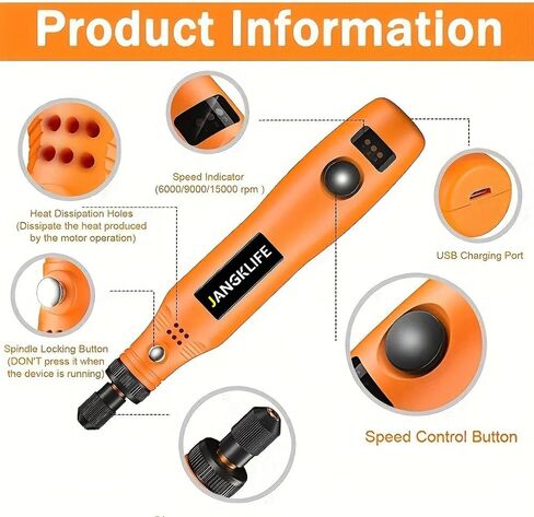 مجموعة أدوات دوارة لاسلكية صغيرة، 3 سرعات قابلة للتعديل وقابلة لإعادة الشحن عبر USB مع 139 ملحقًا للصنفرة والتلميع والحفر والحفر والحرف اليدوية in Kuwait