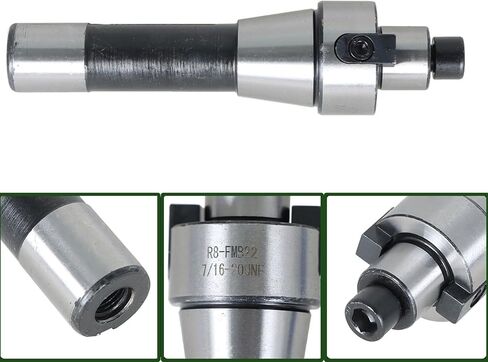 R8 FMB22 Milling Shank with 4Pcs APMT1604 Inserts and T15 Wrench with 400R 50mm Face Milling Cutter CNC End Mills Fit for Plate Cutting and Milling Machine Workpiece Finishing in Saudi Arabia
