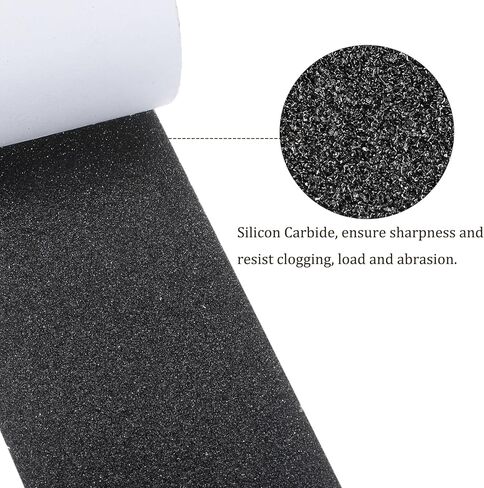 PSA Sandpaper Roll - [2.5 Inch x 2 Yard x 80 Grit] Sticky-Back Sanding Rolls for Automotive Car Paint Woodworking Metal Finishing Use, Silicon Carbide, Grey in Saudi Arabia