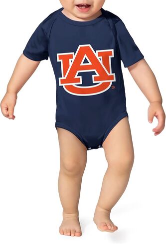 بدلة رياضية بأكمام قصيرة من الرابطة الوطنية لرياضة الجامعات (NCAA) - شعار كبير - 100% بوليستر - مقاسات الرضع 0-3M 6M 12M 18M in Kuwait