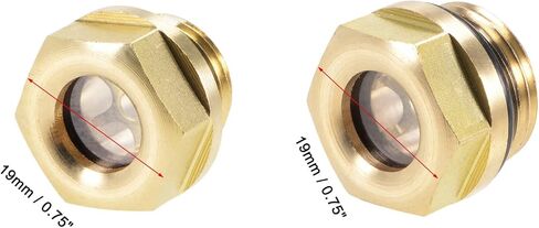 MECCANIXITY مجموعة قياس مستوى السائل الزيتي M16x1.5mm M18x1.5mm النحاس الذكور الخيوط لضاغط الهواء مع حلقة O in Saudi Arabia