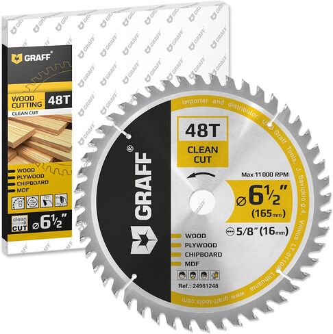 شفرة منشار دائري بزاوية 4-1/2 بوصة للخشب والخشب الرقائقي والصفائح والجدران الجافة والبلاستيك - قرص قطع الخشب 40 سنًا مع أربور 7/8 بوصة من غراف in Kuwait