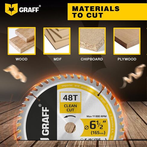 شفرة منشار دائري بزاوية 4-1/2 بوصة للخشب والخشب الرقائقي والصفائح والجدران الجافة والبلاستيك - قرص قطع الخشب 40 سنًا مع أربور 7/8 بوصة من غراف in Kuwait