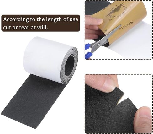 PSA Sandpaper Roll - [2.5 Inch x 2 Yard x 180 Grit] Sticky-Back Sanding Rolls for Automotive Car Paint Woodworking Metal Finishing Use, Silicon Carbide, Grey in Saudi Arabia