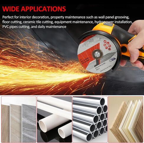 Cordless Brush Angle Grinder Kit, Weytoll 7000RPM Cordless Angle Grinder, Mini Angle Grinder with 2Pcs 16.8V 2000mAh Battery and Cutting Blade for Cutting Polished Brick Wood Stone Steel in Saudi Arabia