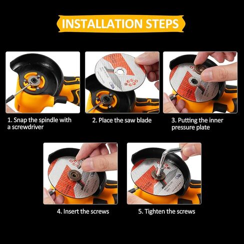 Cordless Brush Angle Grinder Kit, Weytoll 7000RPM Cordless Angle Grinder, Mini Angle Grinder with 2Pcs 16.8V 2000mAh Battery and Cutting Blade for Cutting Polished Brick Wood Stone Steel in Saudi Arabia