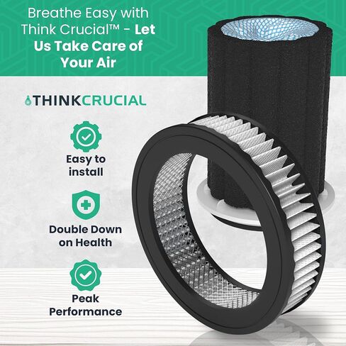 Think Crucial Replacement Vacuum Filter Kit: Fit with Eureka Hyperclean Cordless, Powerplush, Swan Power Turbo, Models NEC222, NEC122, SC15824N Part# Z0801, Z0901 (1 Pre-filter, 1 Post-Motor Filter) in Kuwait