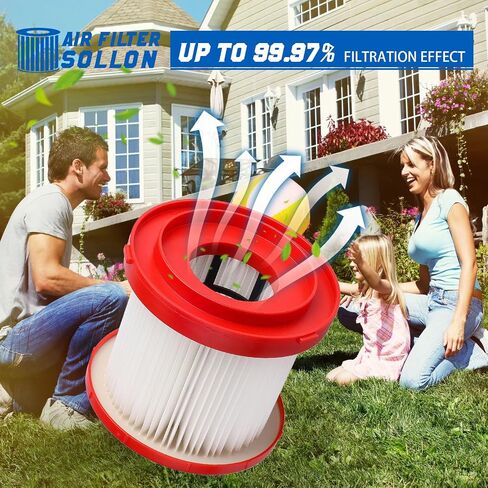 2 Pack 49-90-1900 HEPA Filter Replacement Compatible With Milwaukee Vacuum Cordless M18 2 Gallon Wet/Dry Vacuum, Model # 0880-20 0780-20 in Saudi Arabia