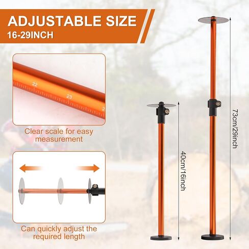 Strong Magnetic Firewood Measuring Tool, Adjustable Firewood Cutting Tools for 16-19 Inch Sturdy Aluminum Alloy Firewood Gauge for Chainsaw to Measure Fire Wood Length in Saudi Arabia