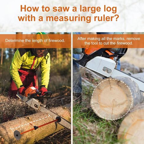 Strong Magnetic Firewood Measuring Tool, Adjustable Firewood Cutting Tools for 16-19 Inch Sturdy Aluminum Alloy Firewood Gauge for Chainsaw to Measure Fire Wood Length in Saudi Arabia