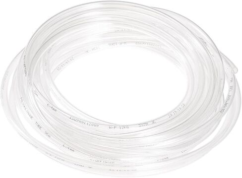 DMiotech 4mmx6mm Pneumatic Tubing, 12 Meters/39.4ft Air Compressor PU Line Hose Tube for Water Fluid Transfer, Transparent in Saudi Arabia